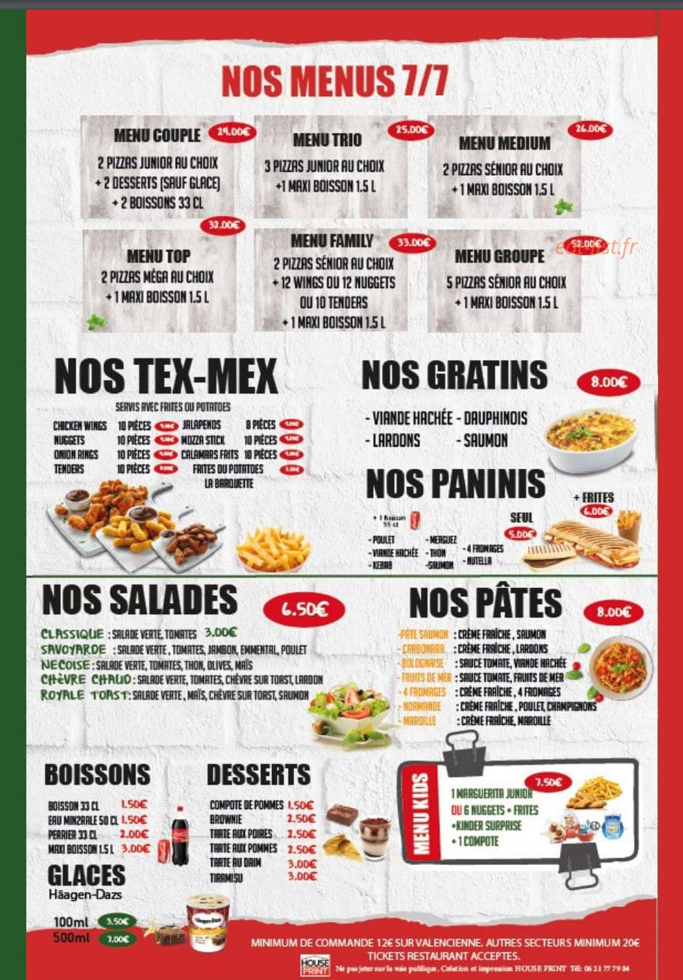 Milano Pizza — carte page 4