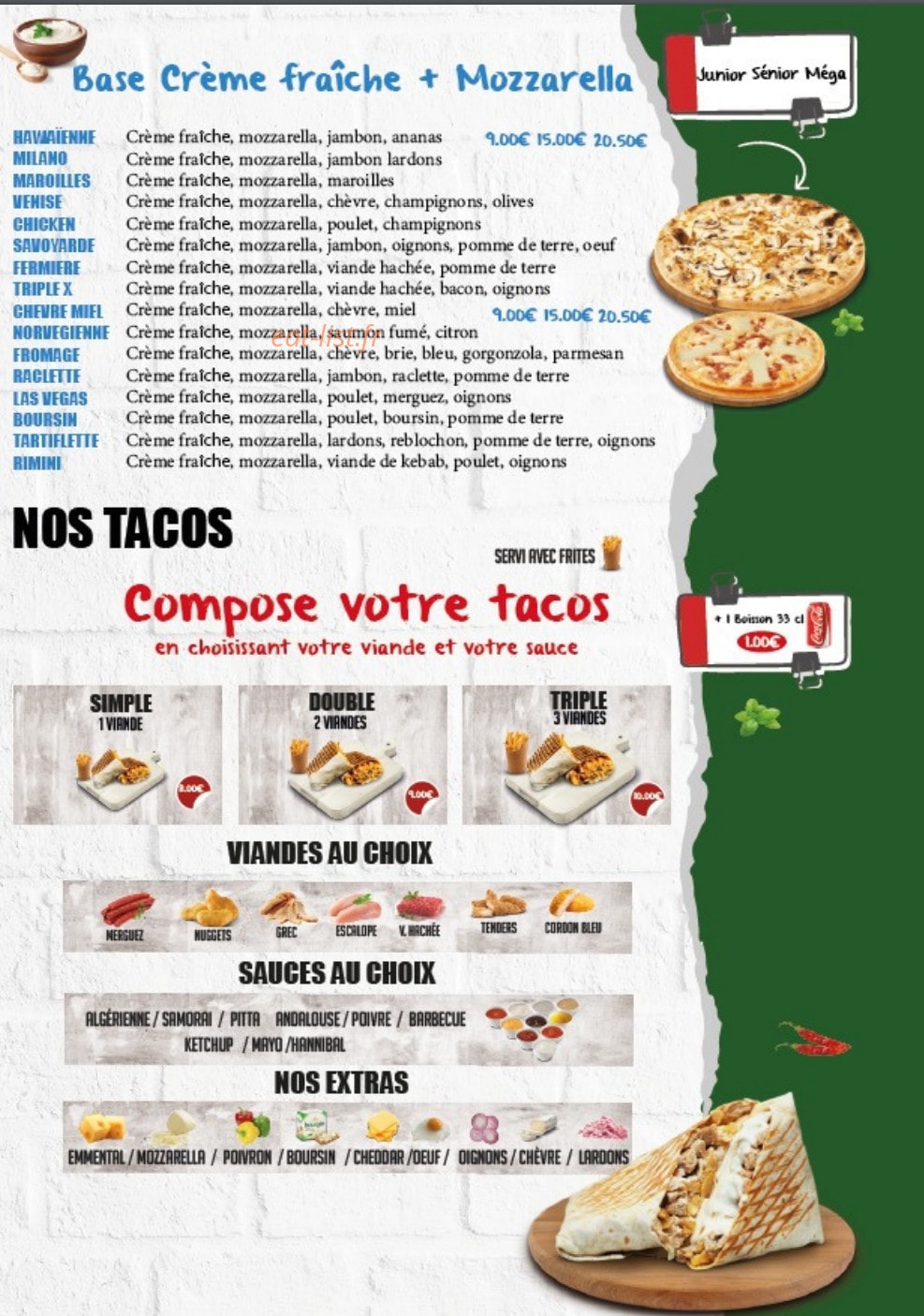 Milano Pizza — carte page 3