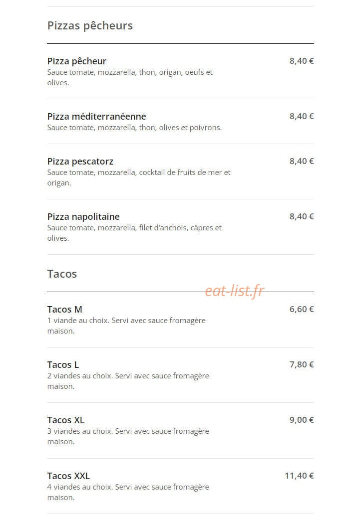 Mum's Pizza — carte page 10