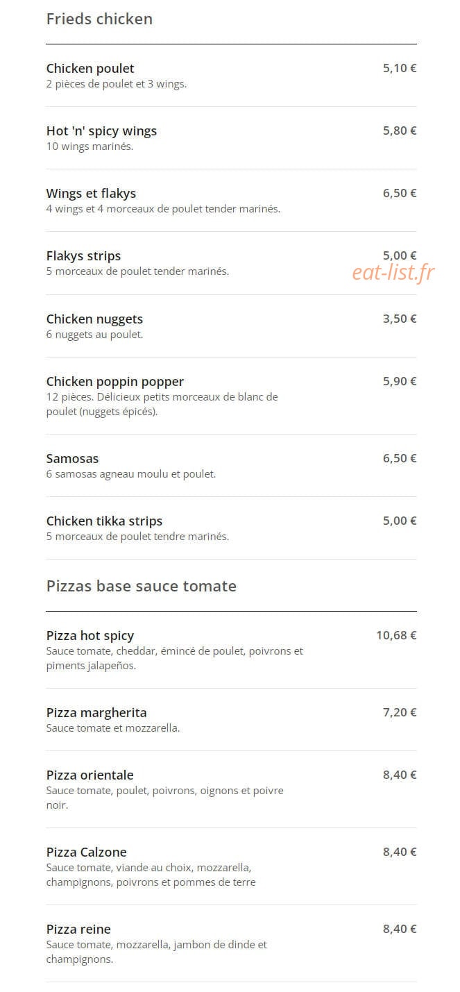 Mum's Pizza — carte page 7
