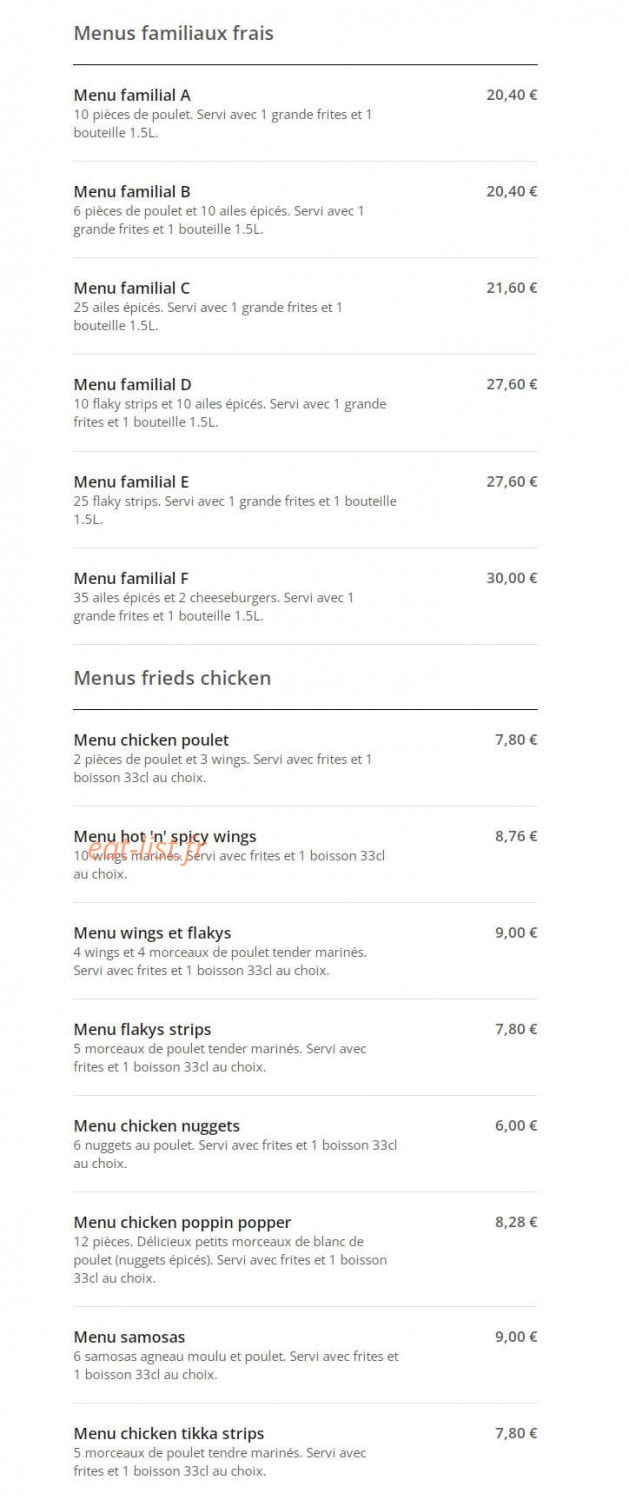 Mum's Pizza — carte page 4