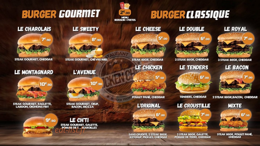 Ô Chicken Cheese — carte page 3