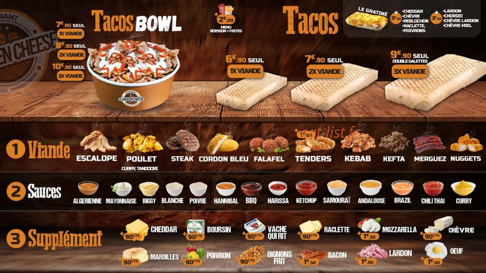 Ô Chicken Cheese — carte page 2