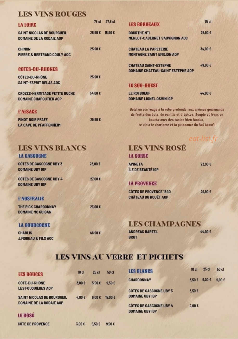 Ô Roi Bœuf — carte page 4
