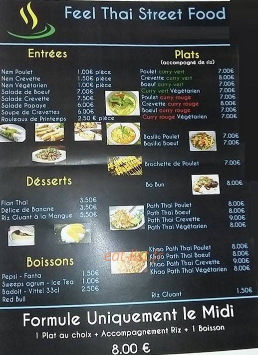 Phat Thai — carte page 1