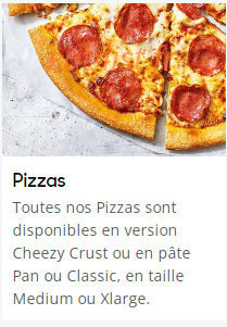 Pizza Hut — carte page 2