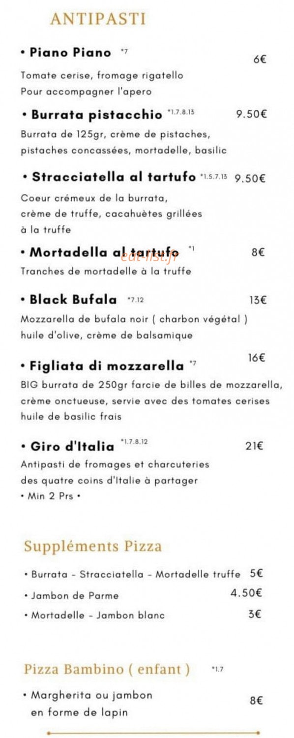 Queen Bufala — carte page 1