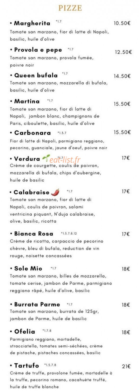 Queen Bufala — carte page 2