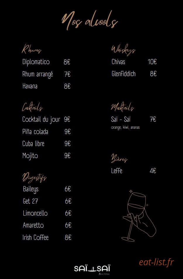 Saï Saï — carte page 6