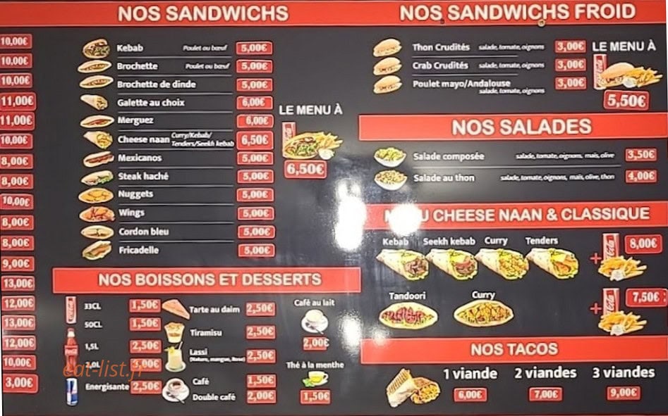 Saveurs du Maghreb — carte page 1
