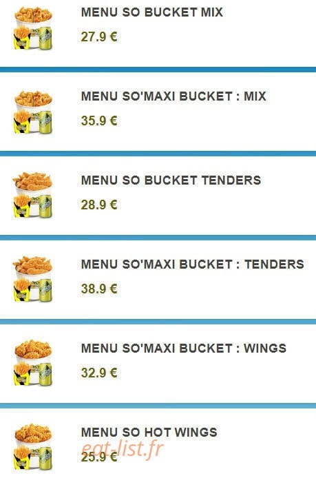 So Drive Burger — carte page 3