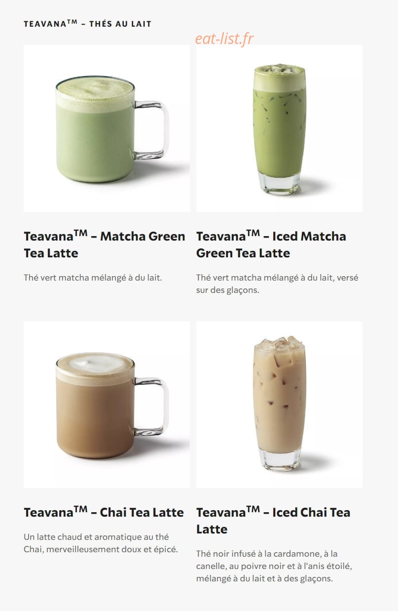 Starbucks Coffee — carte page 27