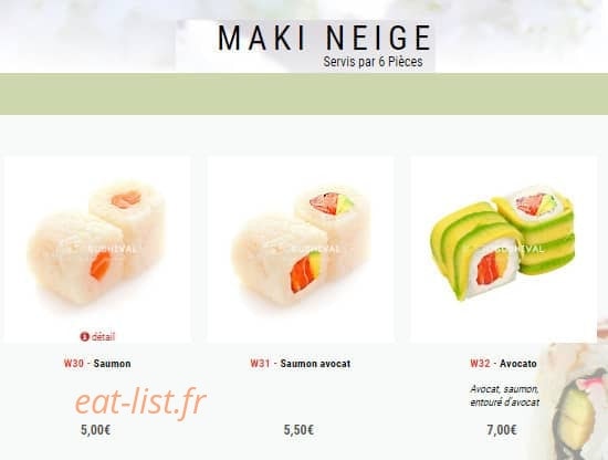 Sushi val — carte page 8