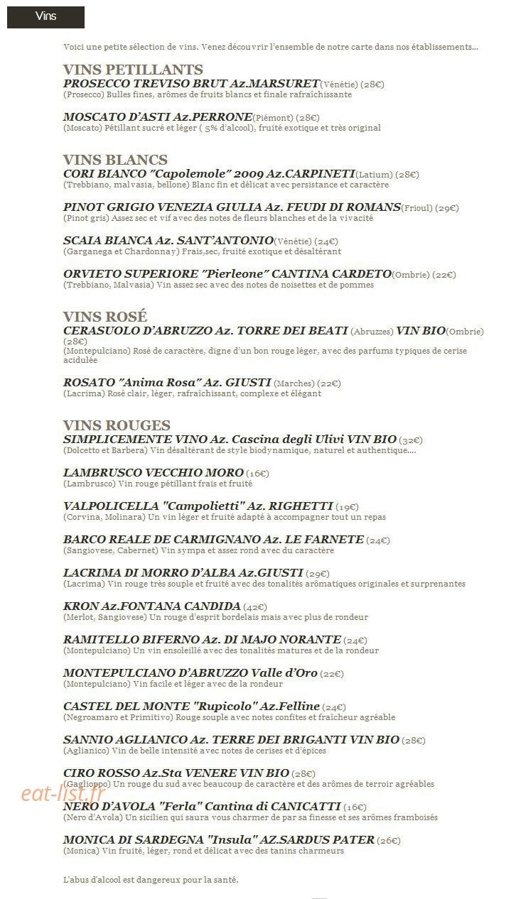 via ristorante — carte page 6