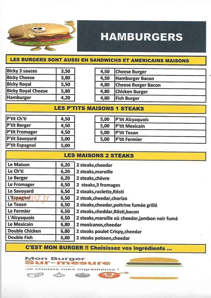 Chez David — carte page 1