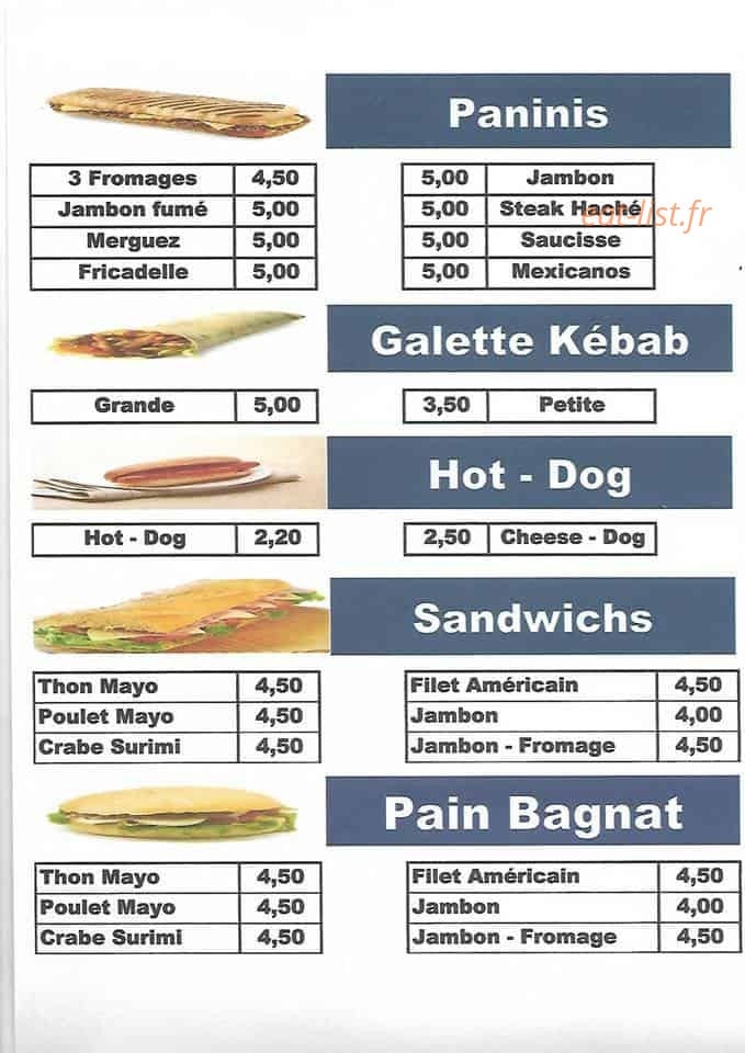 Chez David — carte page 2