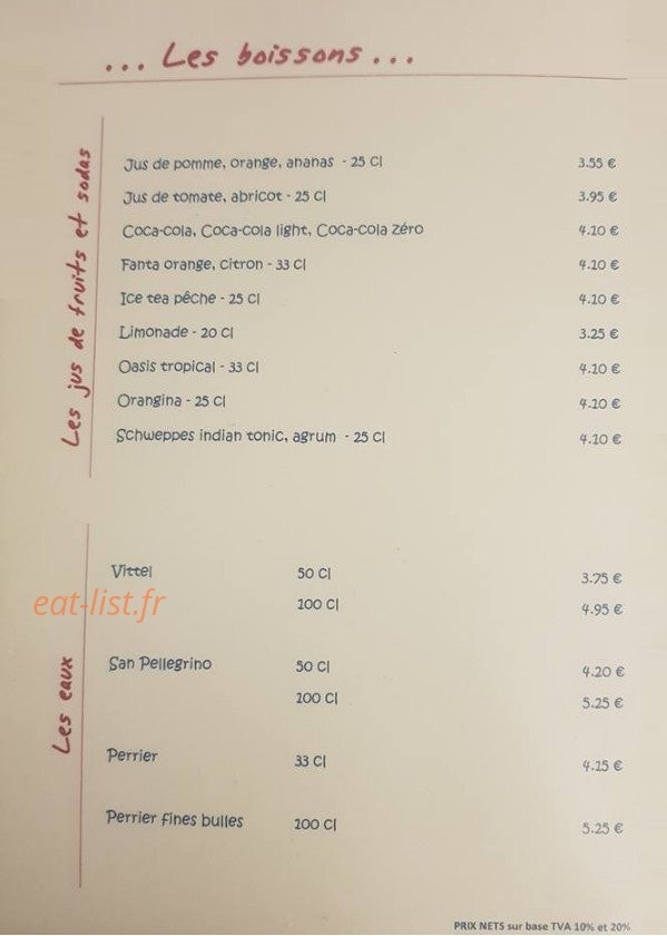 Chez F'lau — carte page 9