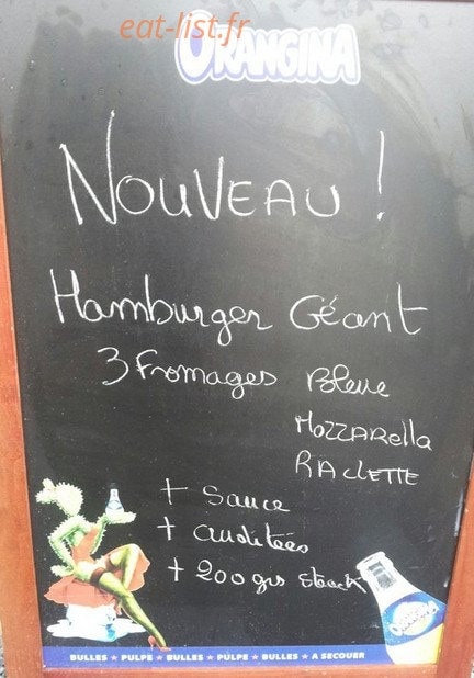 La Frite Dorée — carte page 1