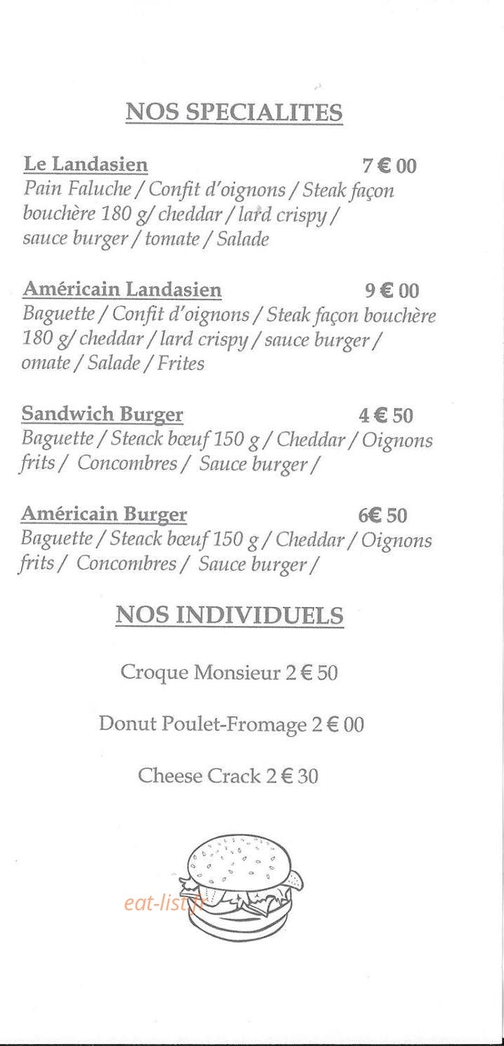 Le Germoir friterie — carte page 4