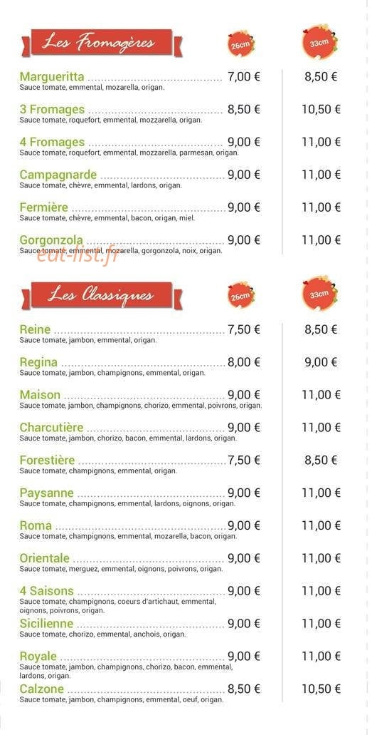 La Pizza En Nord — carte page 2
