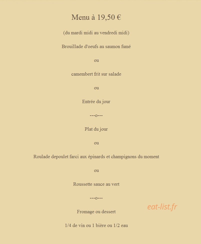 Le Pavé Gourmand — carte page 3