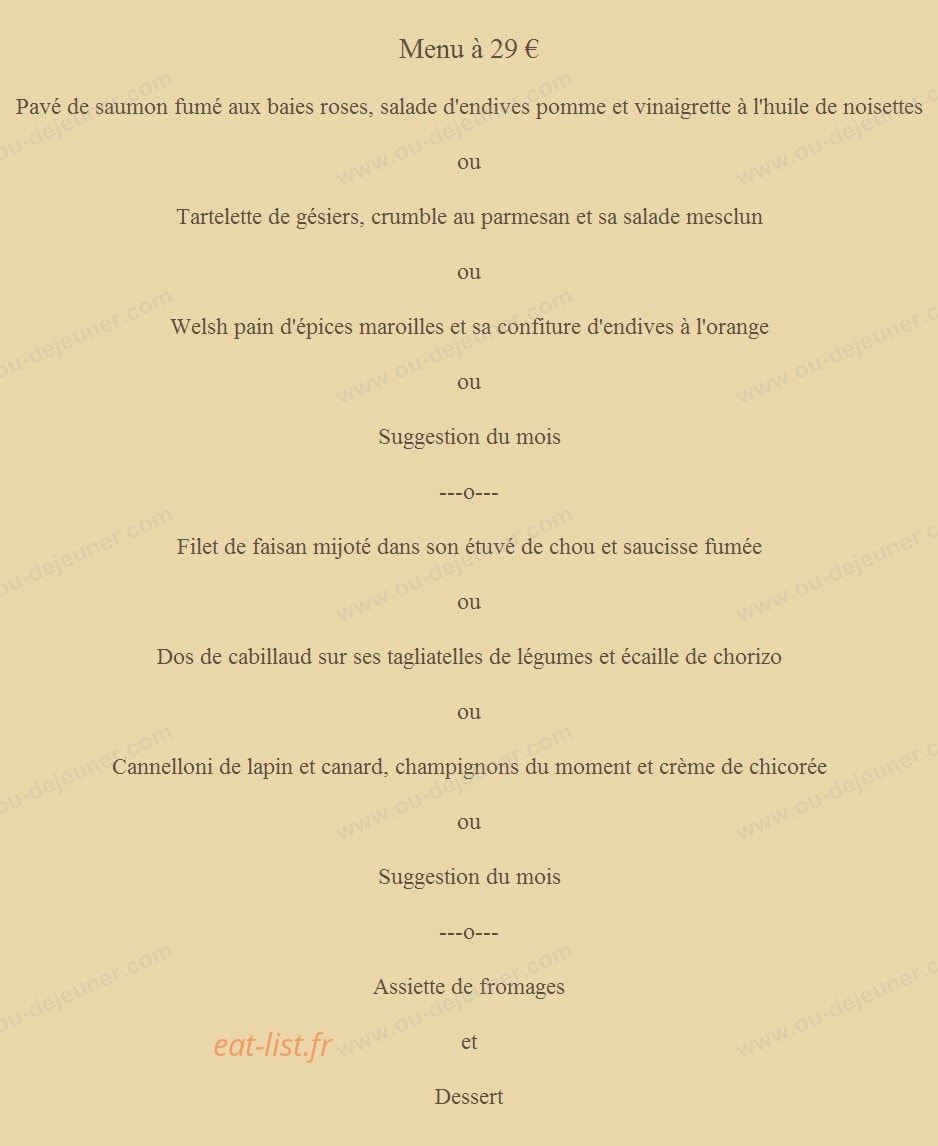 Le Pavé Gourmand — carte page 4