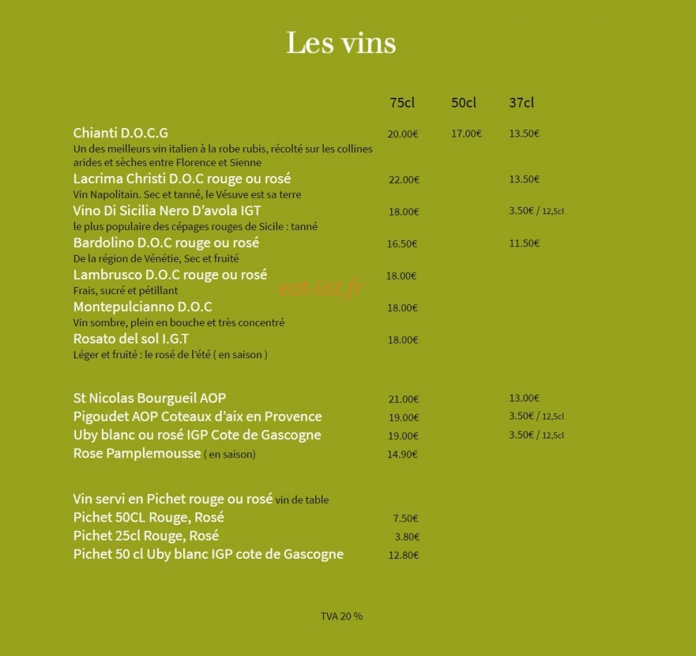 Le Sambuca — carte page 6