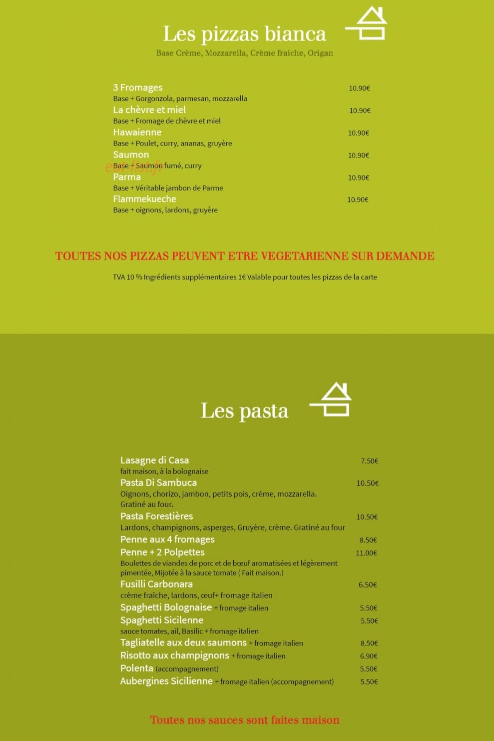 Le Sambuca — carte page 8