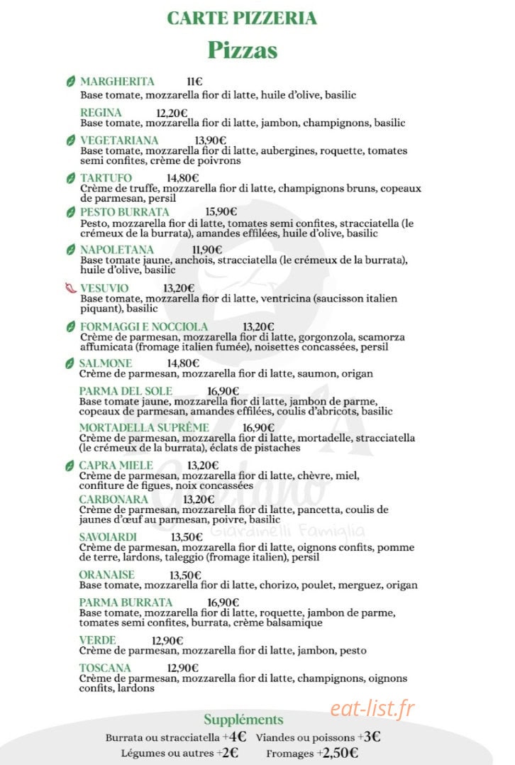 Pizz'a Gaetano — carte page 1