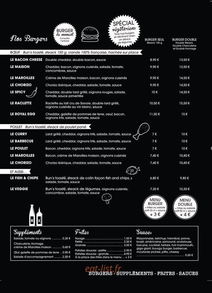 La Maison du Burger — carte page 2