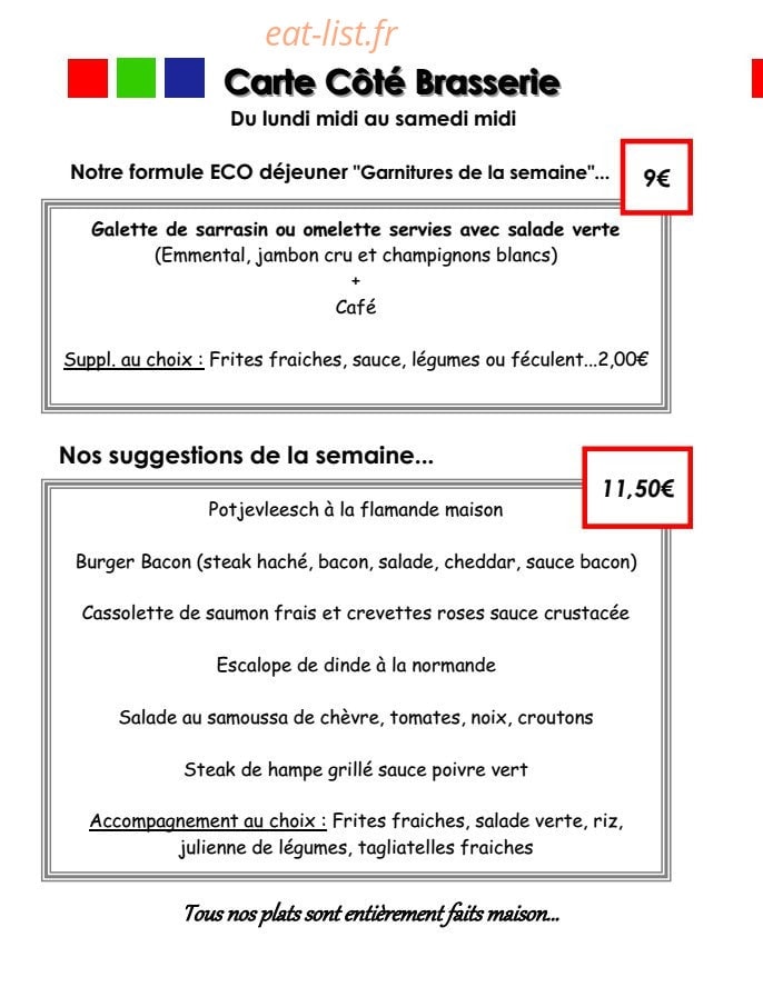 Le Grill du Moulin — carte page 2