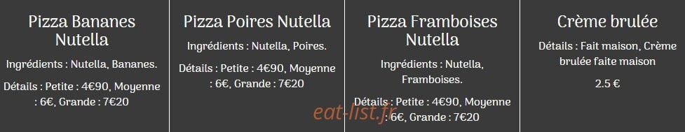 Pizza Saveurs — carte page 10