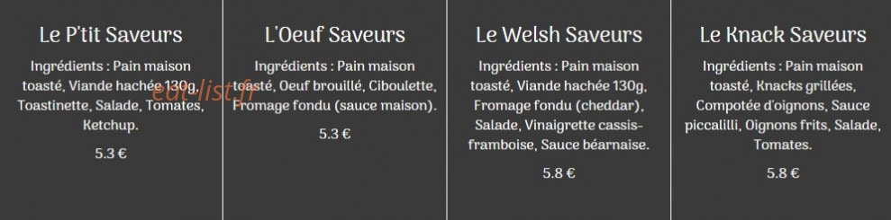 Pizza Saveurs — carte page 2