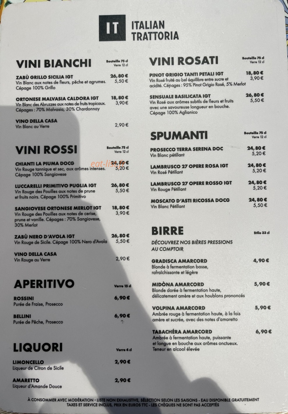 IT - Italian Trattoria — carte page 3