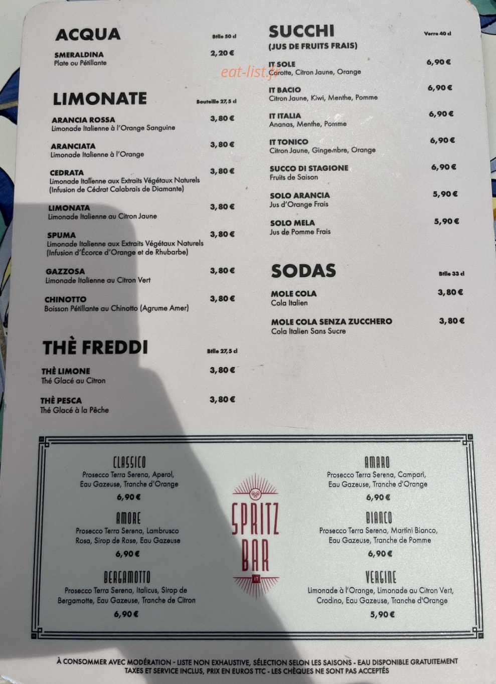 IT - Italian Trattoria — carte page 2
