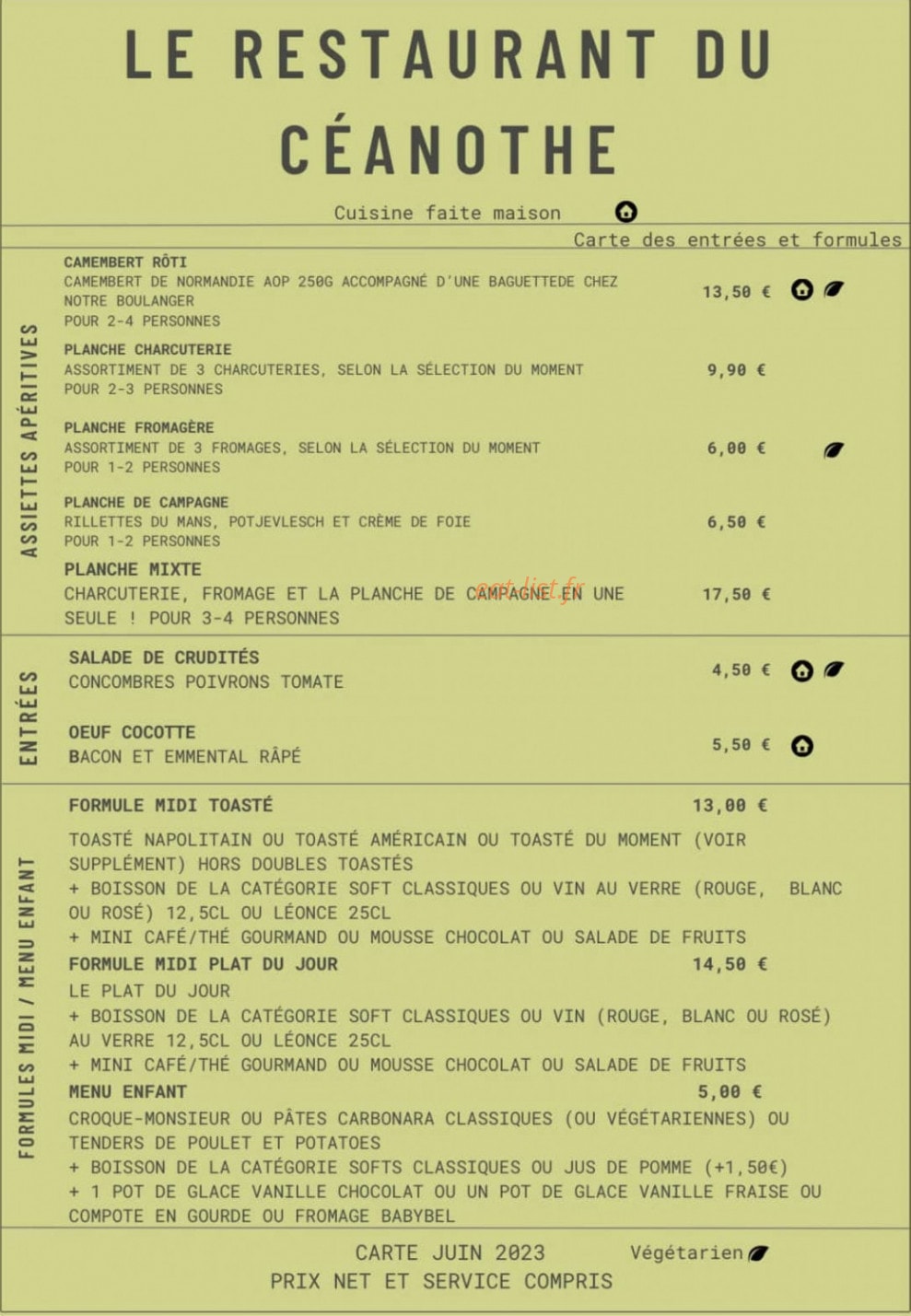 Le Céanothe — carte page 2