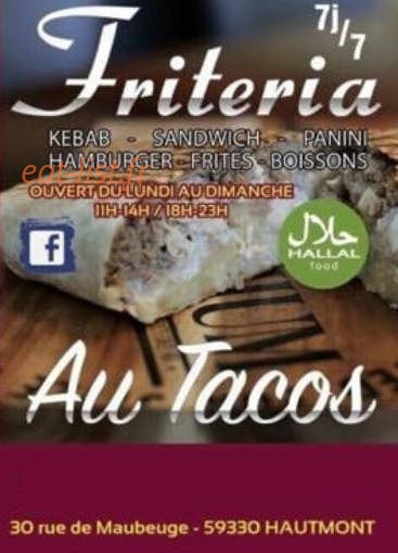 Friteria au tacos — carte page 1