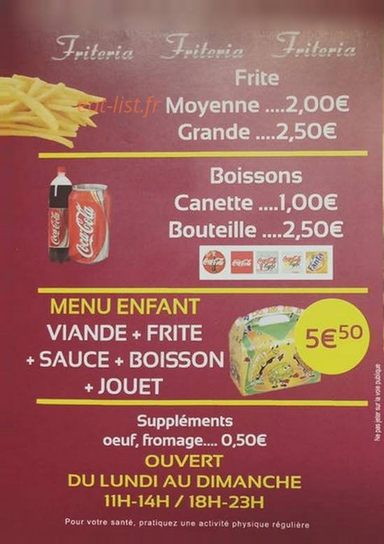 Friteria de la Gare — carte page 3