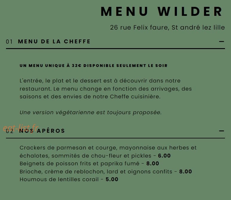La Wilderie — carte page 1