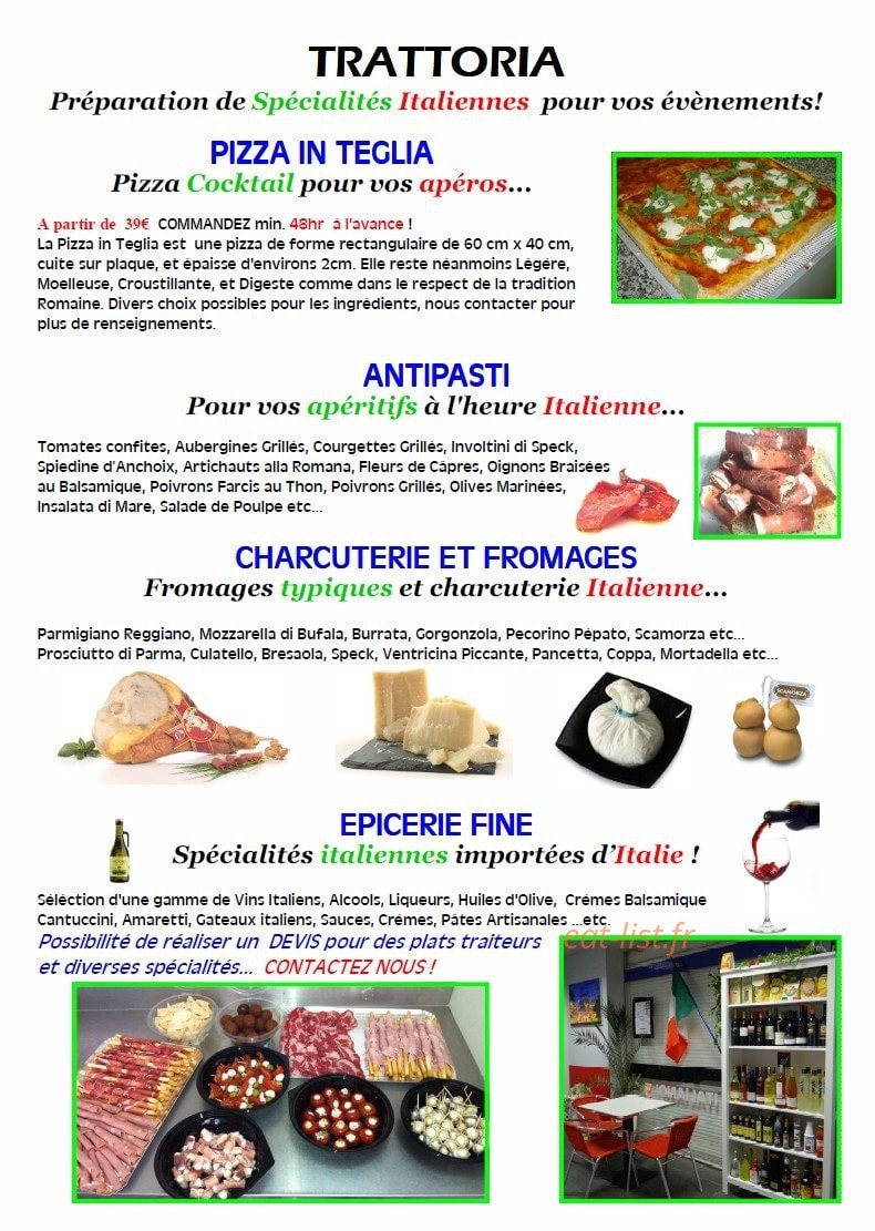 Carte et menu de Viva Italian Pizza à Saint Andre Lez Lille — Traiteur