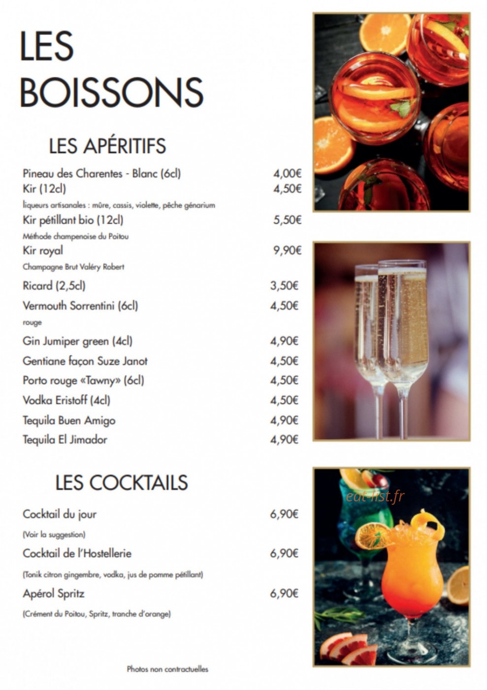 Hostellerie du Marché — carte page 7