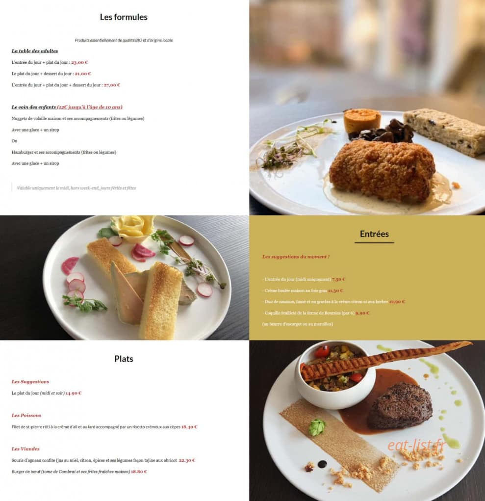 Hostellerie du Marché — carte page 1