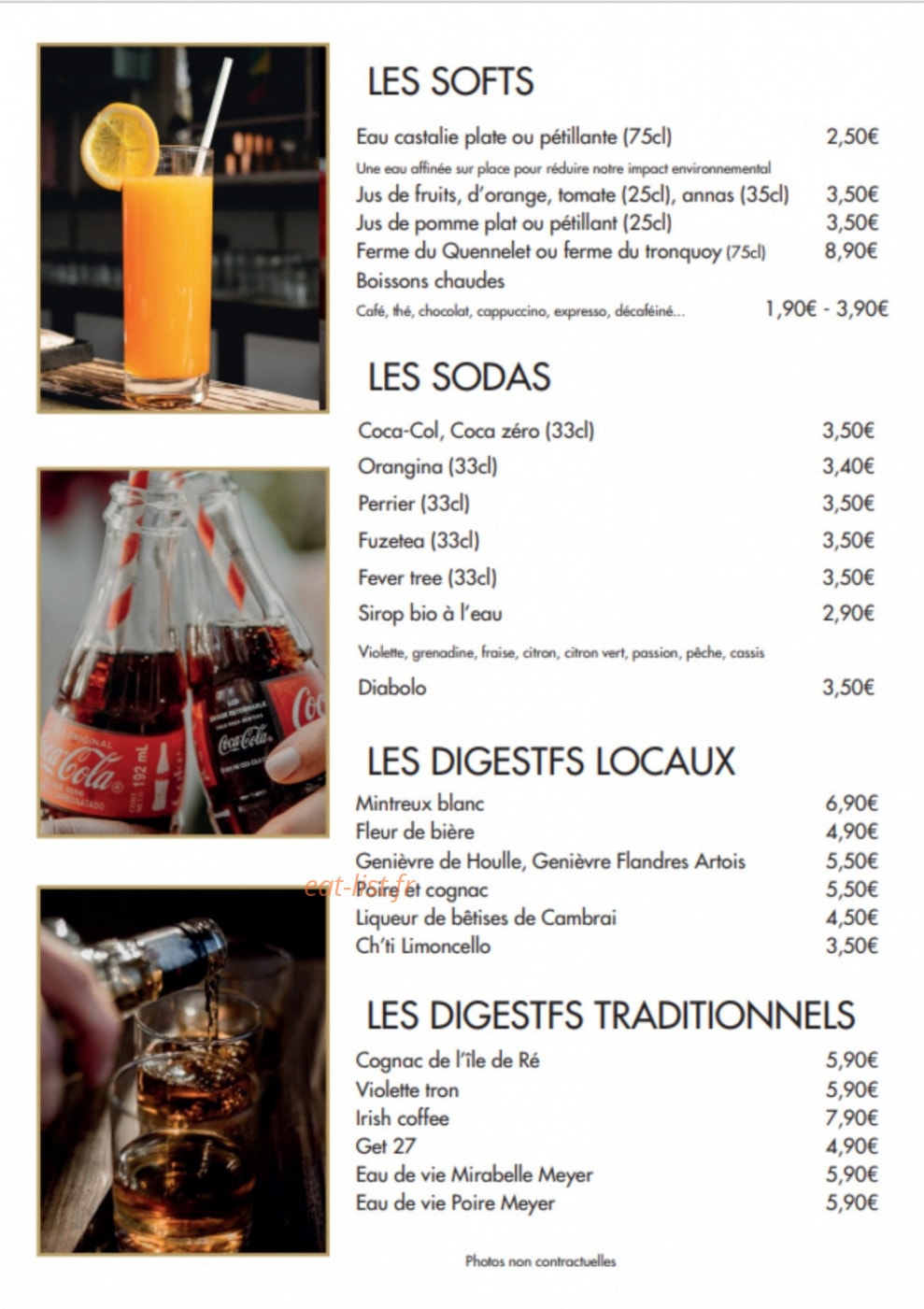 Hostellerie du Marché — carte page 9