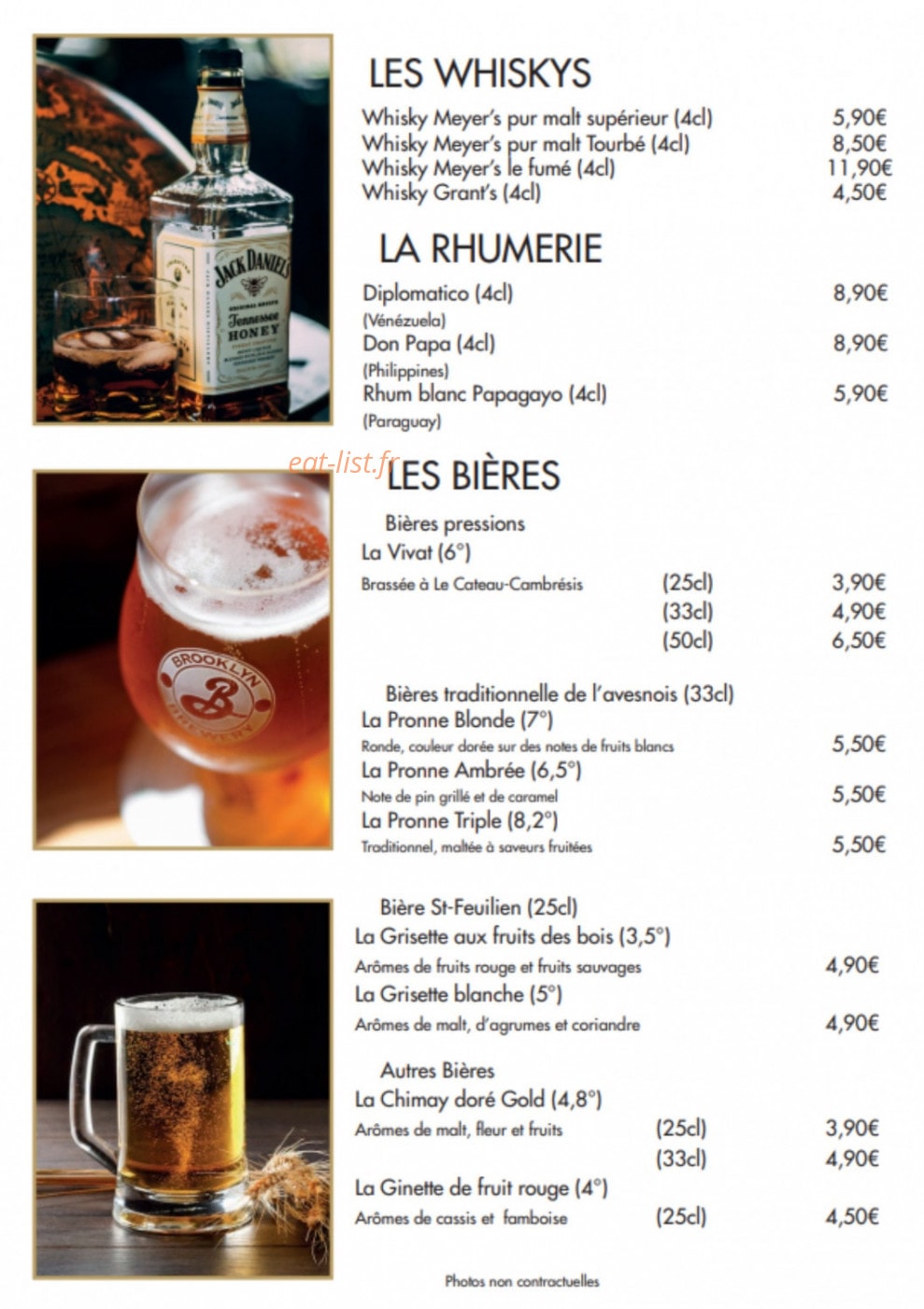 Hostellerie du Marché — carte page 8