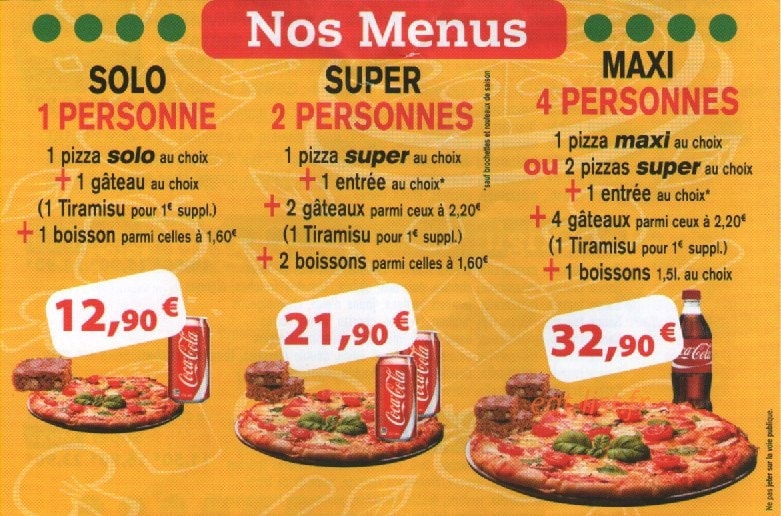 Pizza voltaire — carte page 2