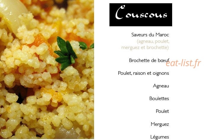 Saveurs du maroc — carte page 5