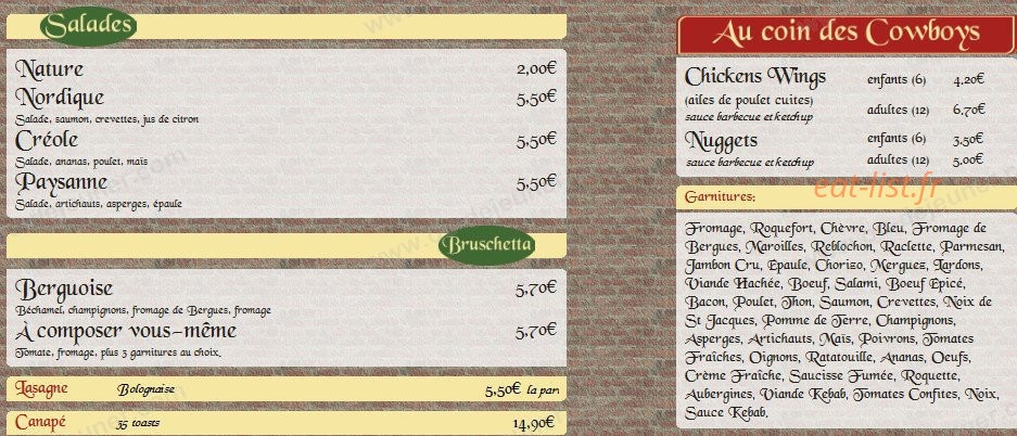 Pizza des Remparts — carte page 6
