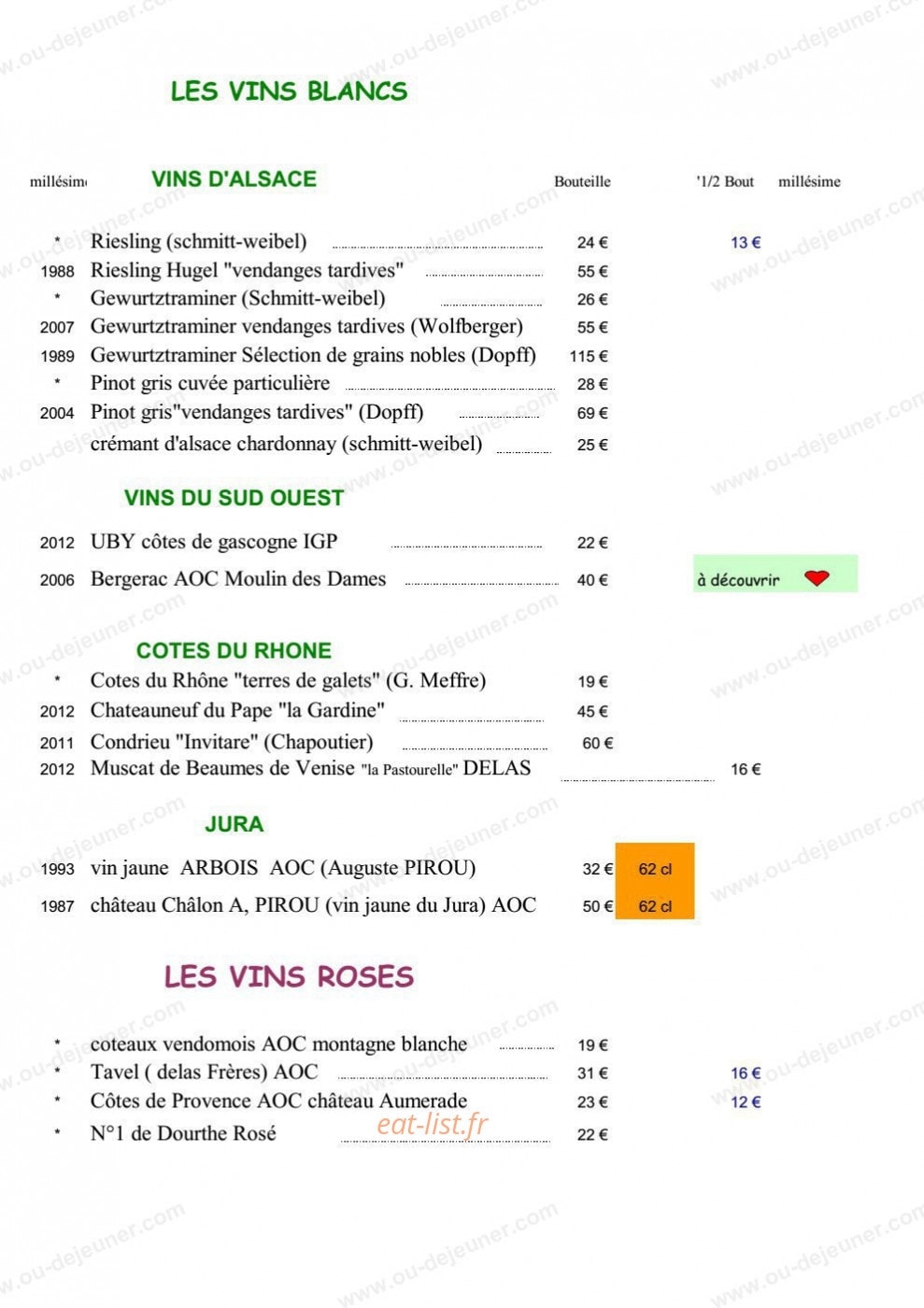 Au Pont Tournant — carte page 10