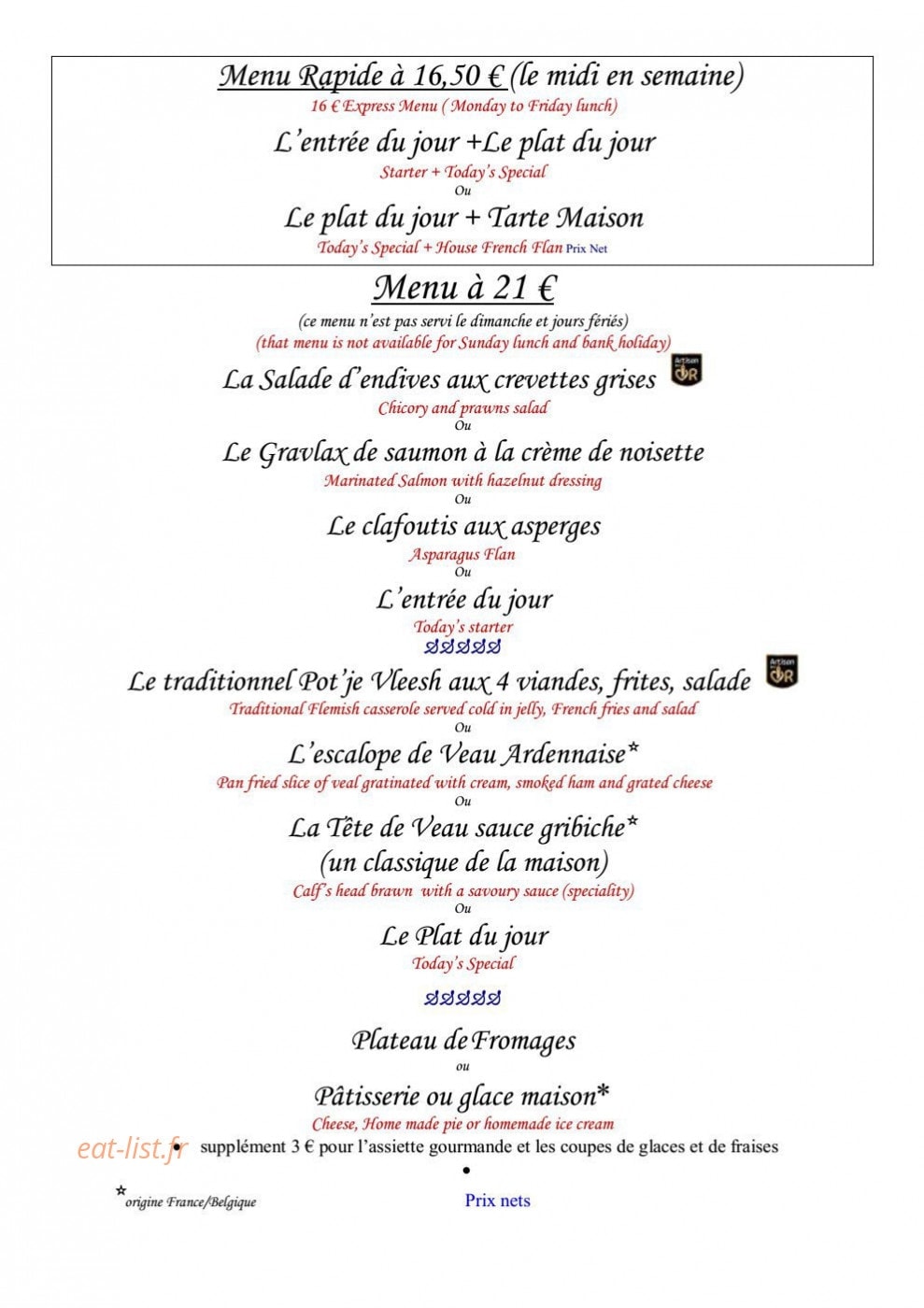 Au Pont Tournant — carte page 1