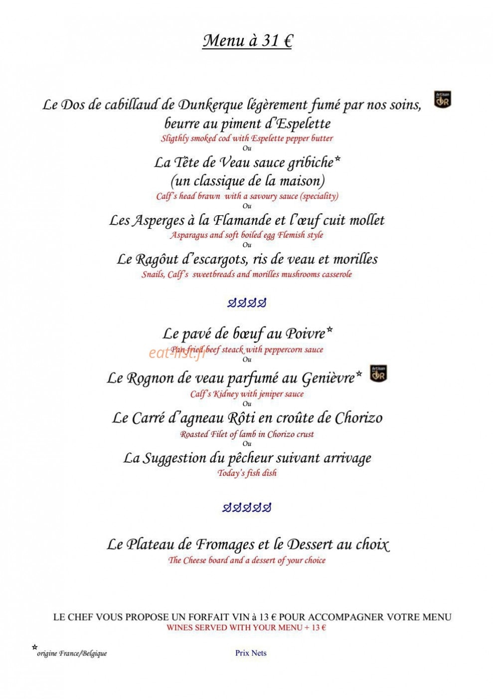 Au Pont Tournant — carte page 2